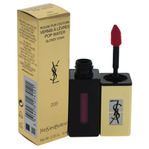 ysl 205 pink rain|Yves Saint Laurent Vernis A Levres Pop Water Glossy Stain, 205 .